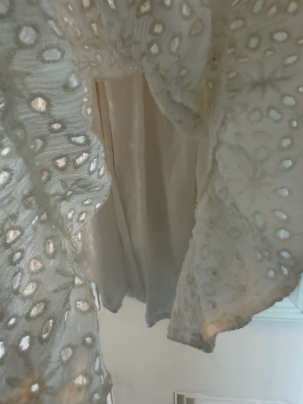 Surf Gypsy Ivory Crochet Mini Dress Size Medium - Picture 7 of 9